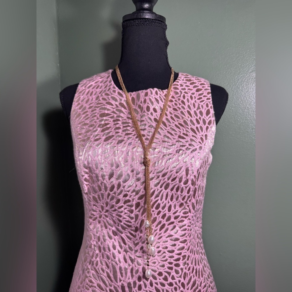Lilly Pulitzer Pink and Silver Textured Dress - Picture 5 of 11